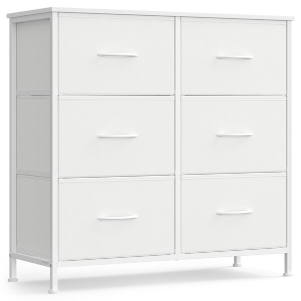 Συρταριέρα με συρτάρια Songmics Λευκό 76.7x30x73.7 cm