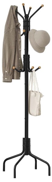 Καλόγερος Songmics Μαύρο 56.5x56.5x180.1 cm