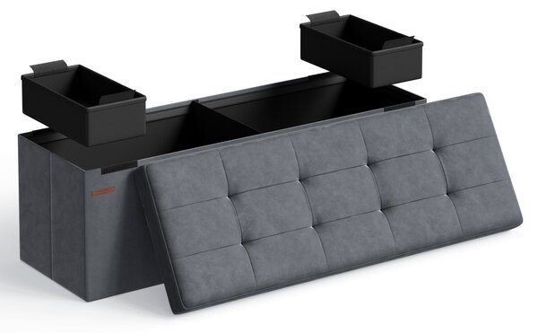 Μπαούλο Αποθήκευσης Songmics Γκρι 110x38x38 cm