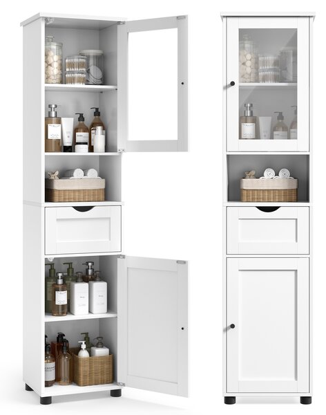 Ντουλάπι Αποθήκευσης Μπάνιου Vasagle Λευκό 40x30x165 cm