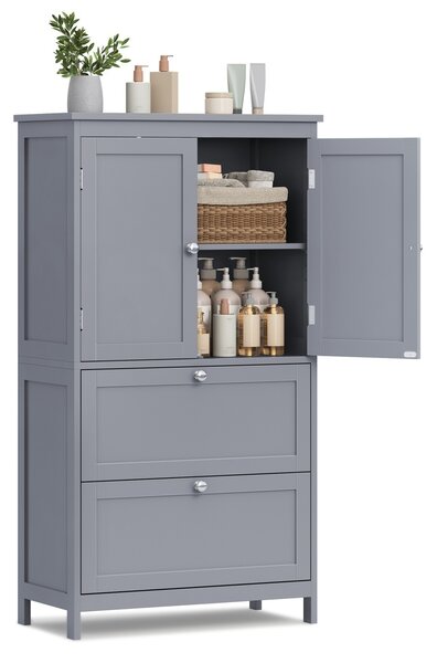 Ντουλάπι Αποθήκευσης Μπάνιου Vasagle Γκρι 60x30x110 cm