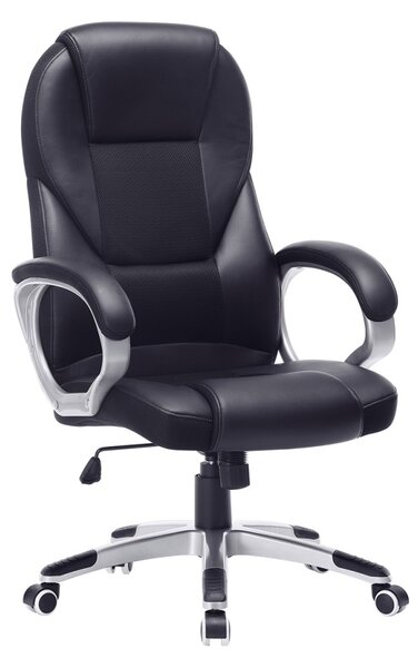 Καρέκλα γραφείου Songmics Μαύρο 67x67.3x126 cm