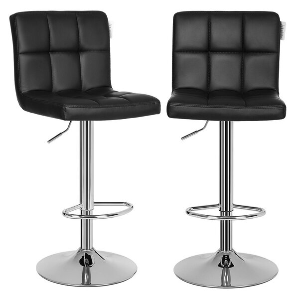 Σετ 2 τεμ. σκαμπό μπαρ Songmics Μαύρο 46x42x118.5 cm