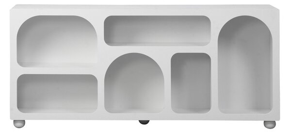 Κονσόλα Emersi με ράφια Λευκό 164x34x76 cm