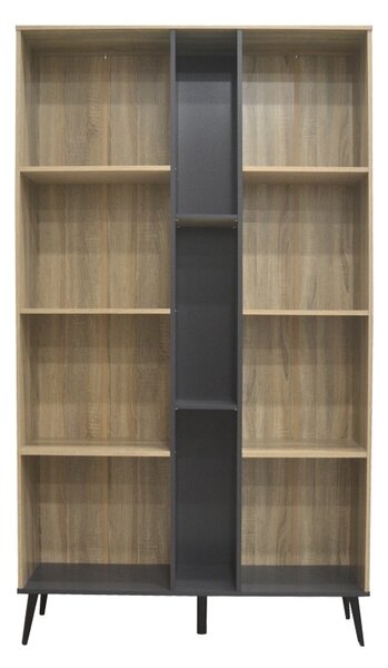 Βιβλιοθήκη Boho Zezan, Sonoma, 114x30x200.5 cm