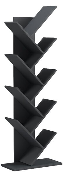 Βιβλιοθήκη Fyllo, Ανθρακί, 50x25x141.5 cm