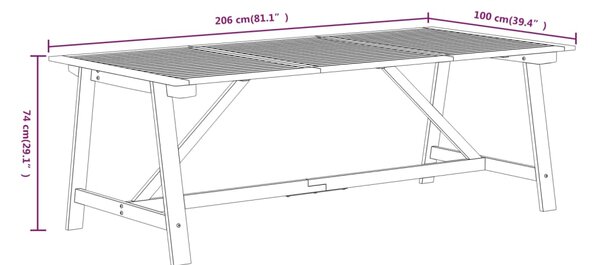 VidaXL Σετ Τραπεζαρίας Κήπου 9 Τεμαχίων από Μασίφ Ξύλο Ακακίας