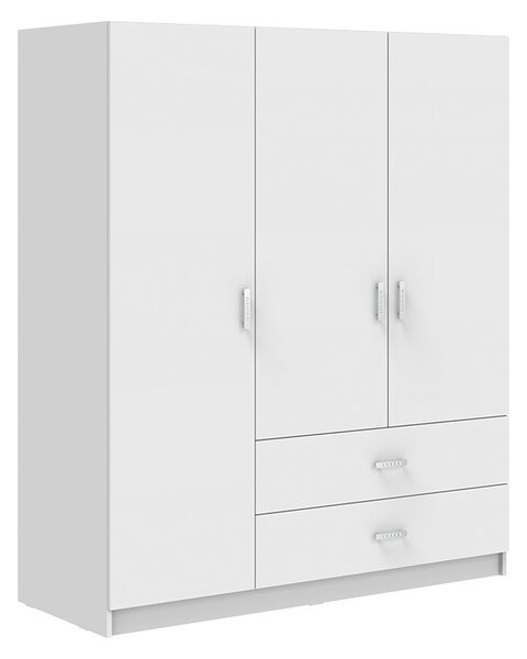 Ντουλάπα με 3 Πόρτες, Royal, Λευκό, 150x58x230 cm