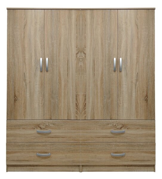 Ντουλάπα με 4 Πόρτες, Athos, V19, Δρυς, 160x42x180 cm