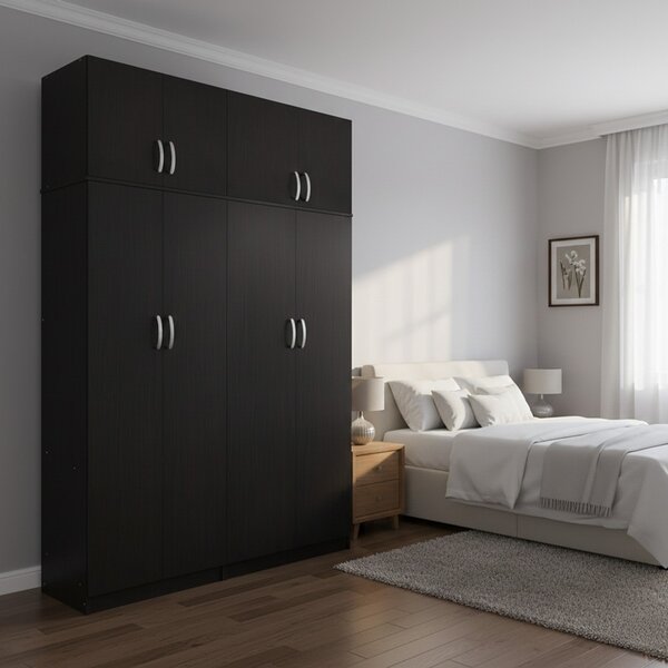Ντουλάπα με 4 Πόρτες, Athos I, V6, Wenge, 160x42x240 cm