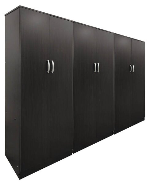 Ντουλάπα με 6 Πόρτες, Athos, V2, Wenge, 240x42x180 cm