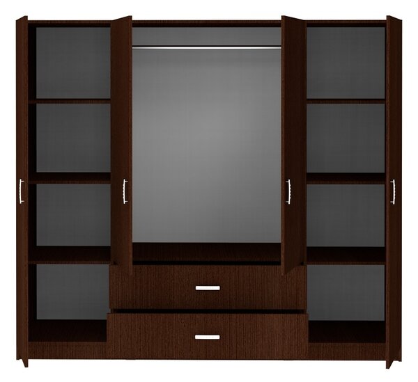 Ντουλάπα με 4 Πόρτες, Royal, Wenge, 200x58x177 cm