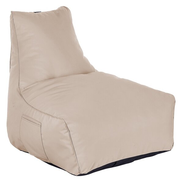 Πολυθρόνα Πουφ (beanbag) Κήπου, Leverian, Μπεζ, 76x82x73 cm