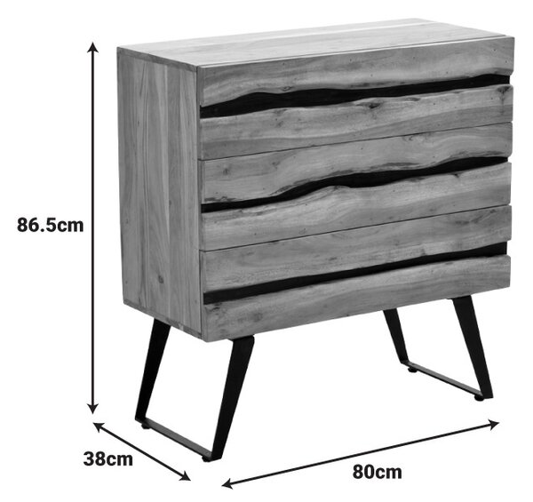Ντουλάπι με Συρτάρια, Imena, φυσικό, 80x38x86.5 cm