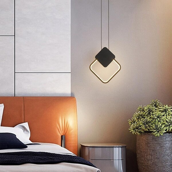 Φωτιστικό οροφής LED, Teebo, Μαύρο, 23.5x20x29.5 cm