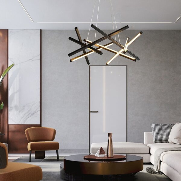 Φωτιστικό οροφής LED, Luminis, Μαύρο, 85x85x40 cm