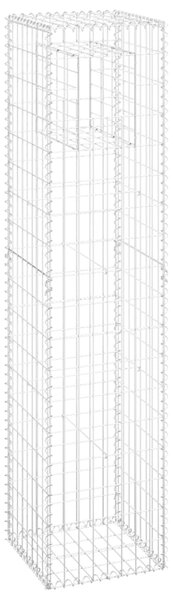 VidaXL Συρματοκιβώτια Στύλοι 2 τεμ. 40 x 40 x 180 εκ. Σιδερένιοι