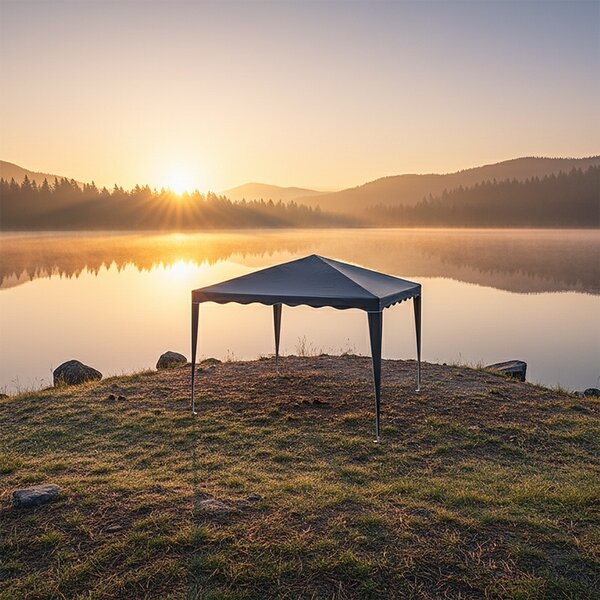 Κιόσκι κήπου, Gazebo, Σκούρο Γκρι, 300x300x250 cm