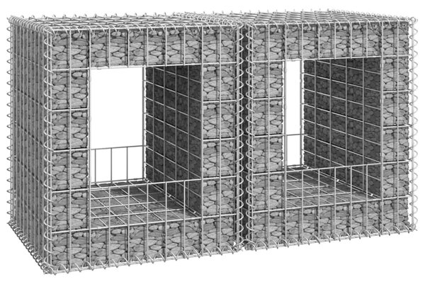 VidaXL Συρματοκιβώτια Στύλοι 2 τεμ. 50 x 50 x 60 εκ. Σιδερένιοι