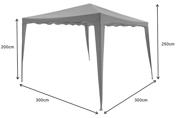 Κιόσκι κήπου, Gazebo, Μπεζ, 300x300x250 cm