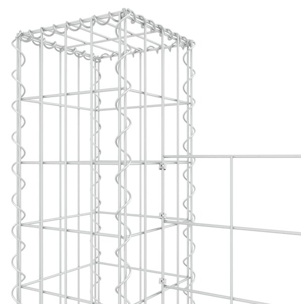 VidaXL Συρματοκιβώτιο σε U Σχήμα με 5 Στύλους 500x20x200 εκ Σιδερένιο