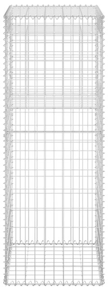 VidaXL Συρματοκιβώτια Στύλοι 2 τεμ. 50 x 50 x 140 εκ. Σιδερένιοι