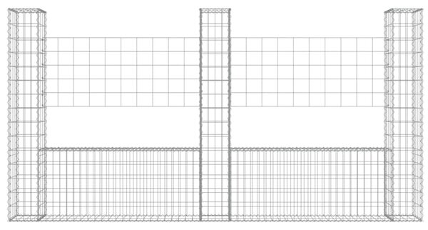 VidaXL Συρματοκιβώτια Στύλοι σε U Σχήμα 3 τεμ. 260x20x150 εκ Σιδερένια