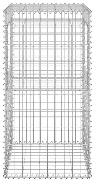 VidaXL Συρματοκιβώτια Στύλοι 2 τεμ. 50 x 50 x 100 εκ. Σιδερένιοι