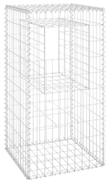 VidaXL Συρματοκιβώτια Στύλοι 2 τεμ. 50 x 50 x 100 εκ. Σιδερένιοι