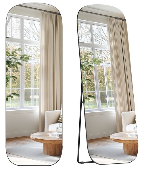 Επιδαπέδιος καθρέφτης Songmics Μαύρο 160x50x3.8 cm
