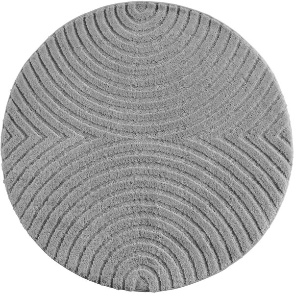 Στρογγυλό Χαλί Art boho V2 Ασημί 120x120 cm