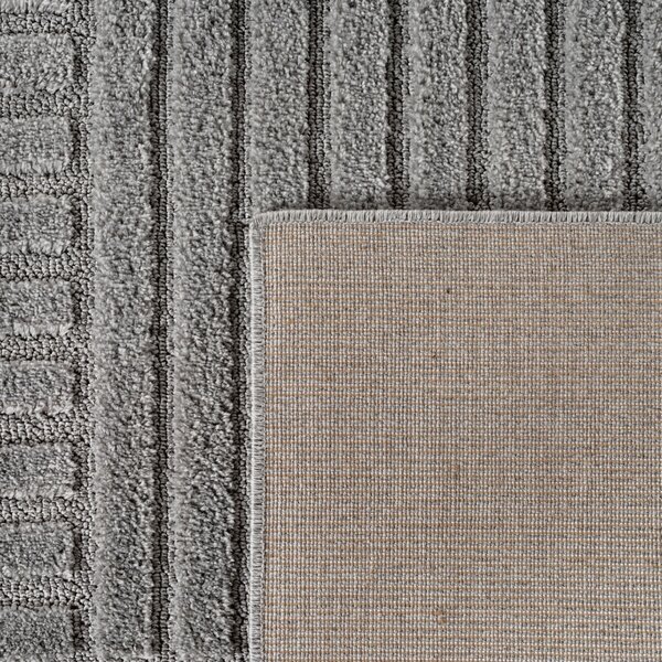 Στρογγυλό Χαλί Art boho V3 Ασημί 120x120 cm