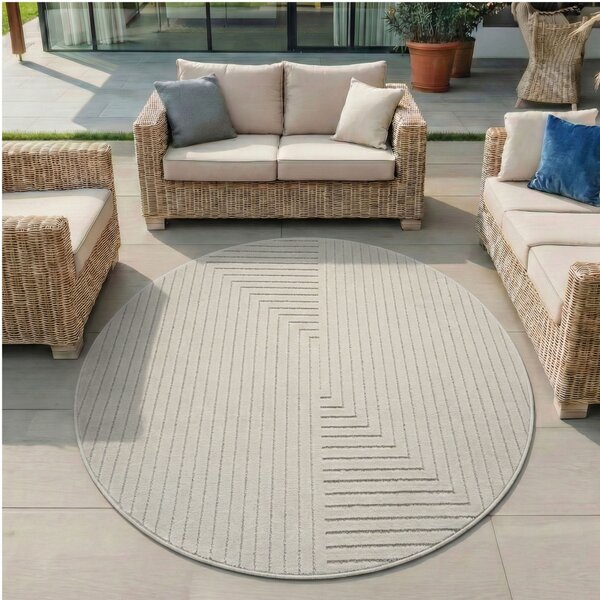Στρογγυλό Χαλί Nova V2 Κρεμ 120x120 cm