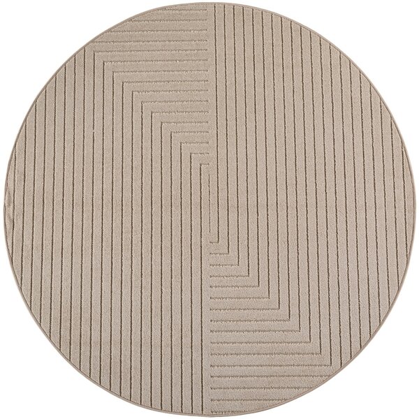 Στρογγυλό Χαλί Nova V2 Μπεζ 120x120 cm