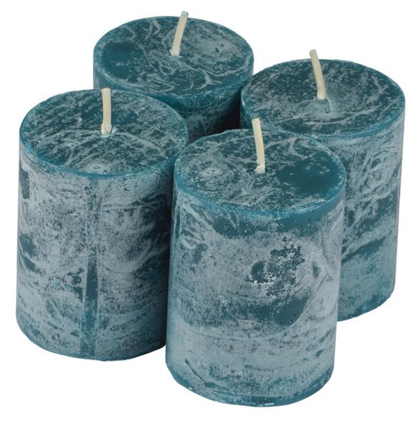 Κεριά (Σετ 4τμχ) L-C Rustique Peacock Blue 6BPC128BP