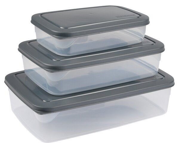 Φαγητοδοχεία (Σετ 3τμχ) L-C Boxes Anthracite 6PTA103AT
