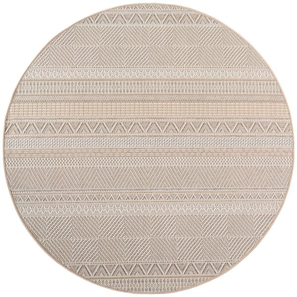 Στρογγυλό Χαλί Desert etno V3 Μπεζ 80x80 cm