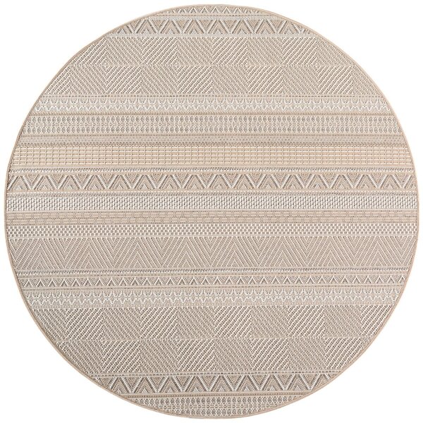 Στρογγυλό Χαλί Desert etno V3 Μπεζ 80x80 cm