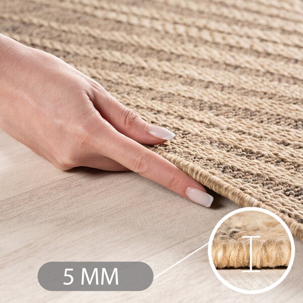 Στρογγυλό Χαλί Timber V3 Καφέ 120x120 cm