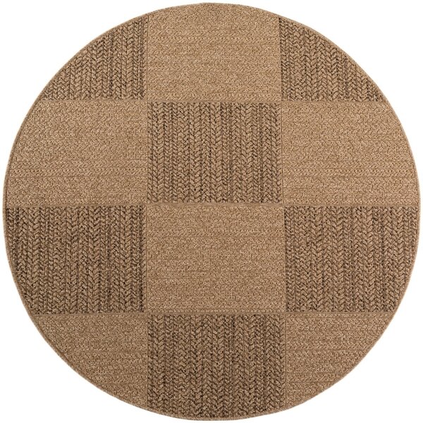 Στρογγυλό Χαλί Timber V5 Μπεζ 120x120 cm