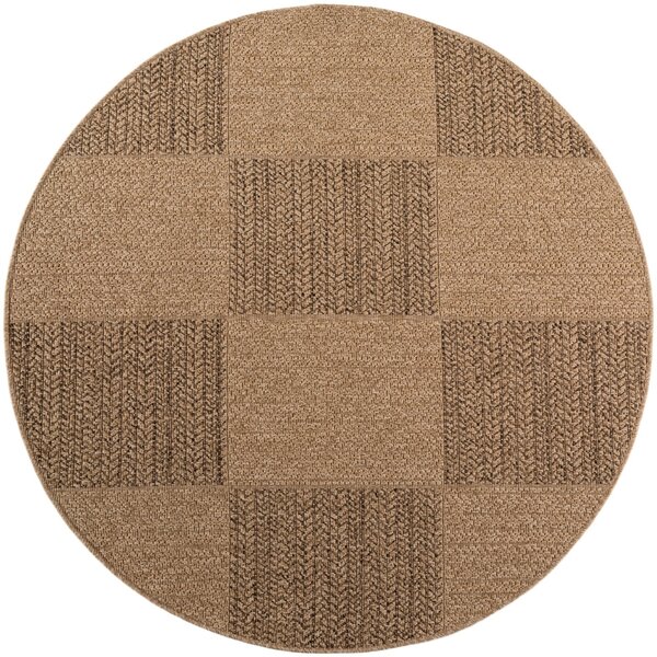 Στρογγυλό Χαλί Timber V5 Μπεζ 120x120 cm