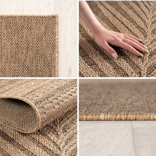 Στρογγυλό Χαλί Timber V3 Καφέ 120x120 cm