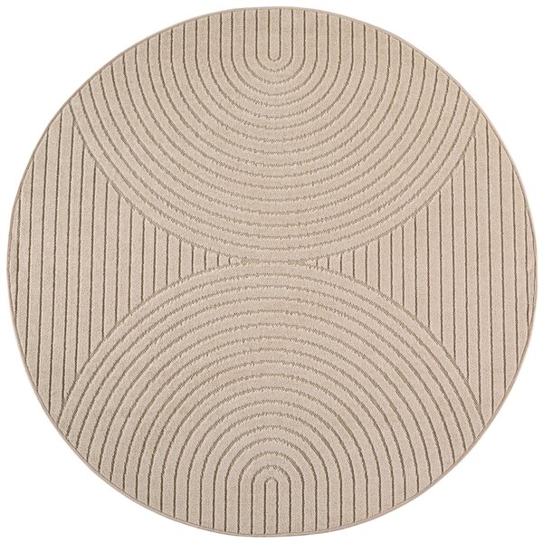 Στρογγυλό Χαλί Nova V1 Μπεζ 120x120 cm