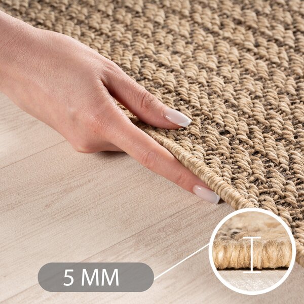 Στρογγυλό Χαλί Timber V4 Μπεζ 80x80 cm