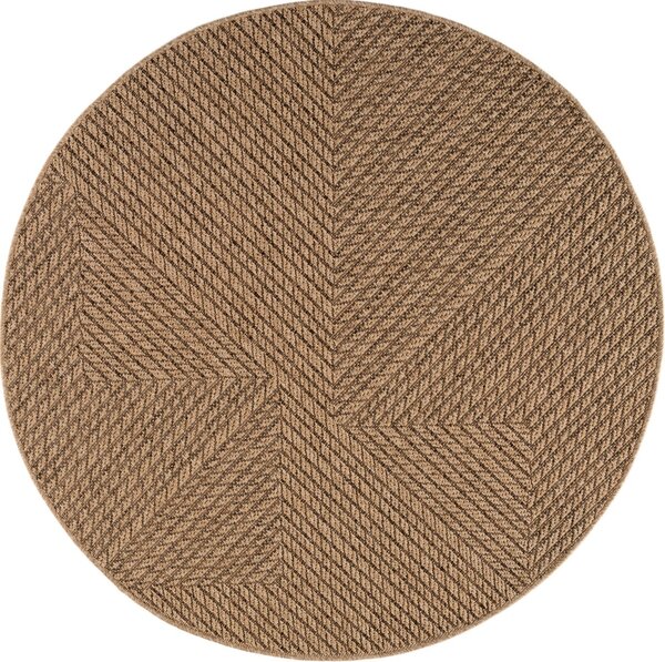 Στρογγυλό Χαλί Timber V4 Μπεζ 80x80 cm