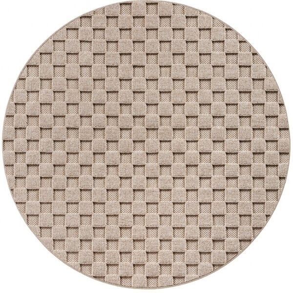 Στρογγυλό Χαλί Helix V4 Μπεζ 120x120 cm