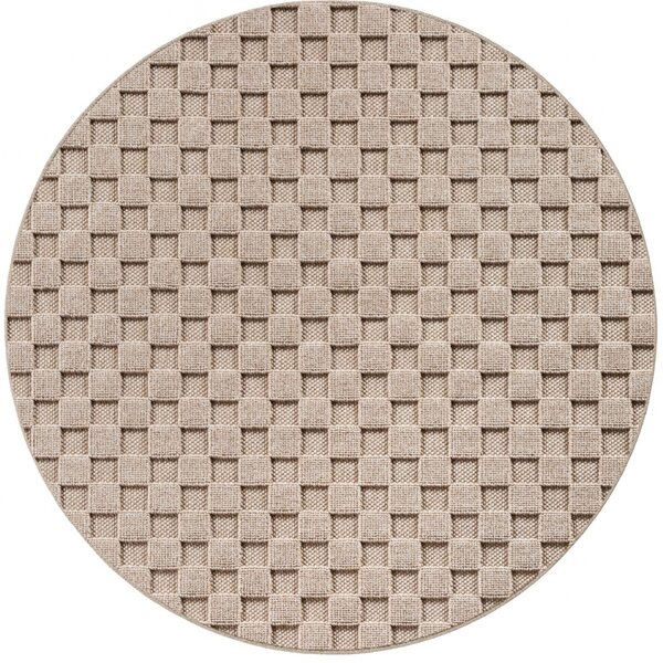 Στρογγυλό Χαλί Helix V4 Μπεζ 120x120 cm