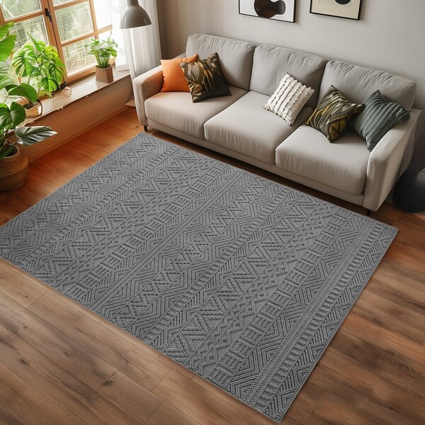 Χαλί Διαδρόμου Helix etno V3 Ασημί 60x110 cm