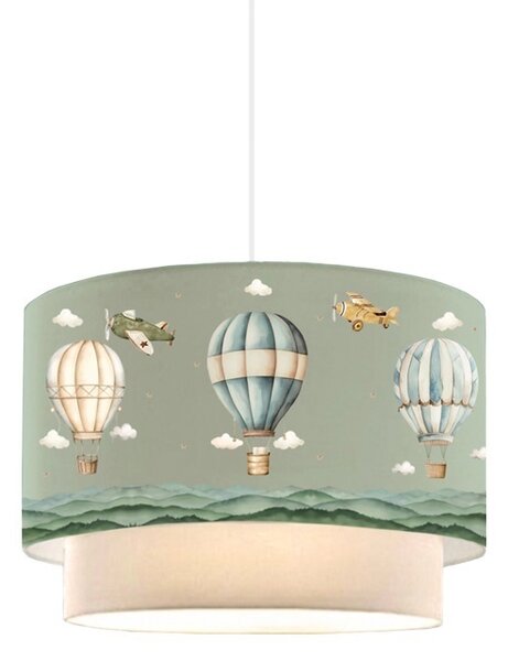 Παιδικό Φωτιστικό Balon, Pako World, Πράσινο-Κρεμ, 30x30x20 cm