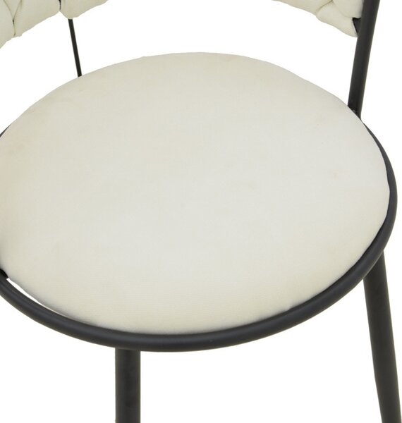Καρέκλα με μπράτσα Alkia I Εκρού 57x58.5x72 cm
